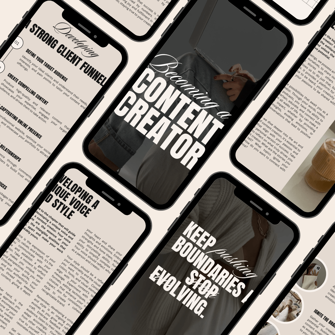 Becoming a Content Creator digital guide for social media success