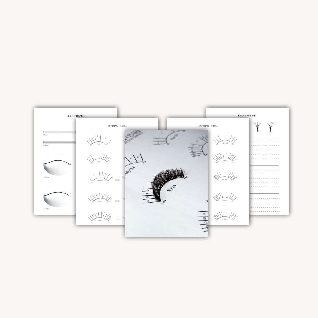 Digital Direction and Mapping Practice Sheets resource from The Lash Artistry Academy for improving lash artistry accuracy.