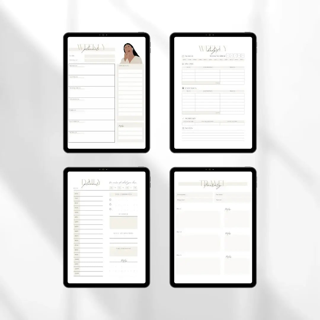 Digital Planner with interactive templates for effective time management and planning