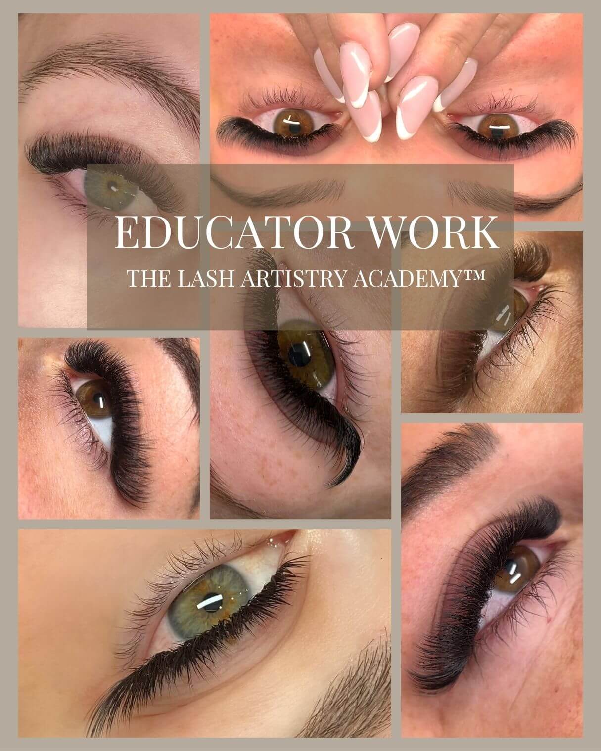 Eyelash Extension Course certification from The Lash Artistry Academy for lash artists gaining professional accreditation and skills.
