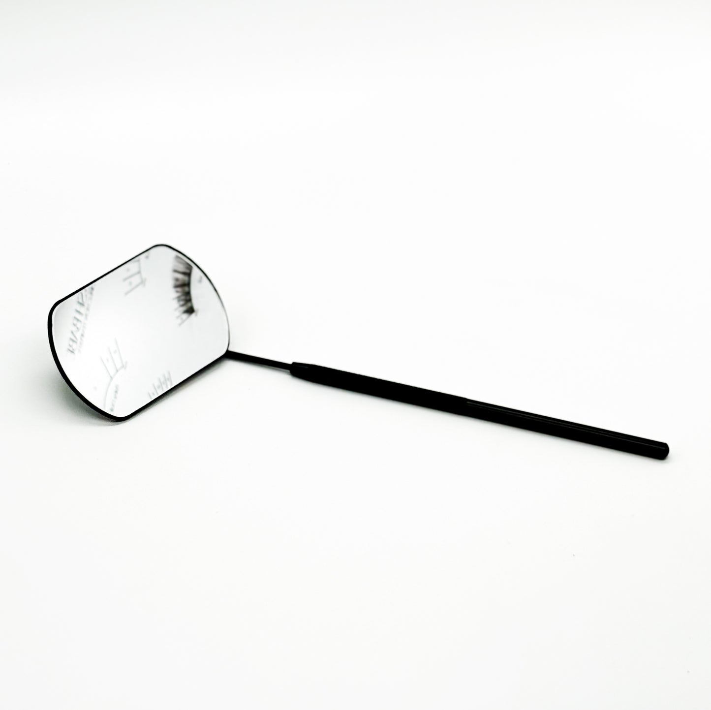 Close-up lash mirror used during eyelash extension sets