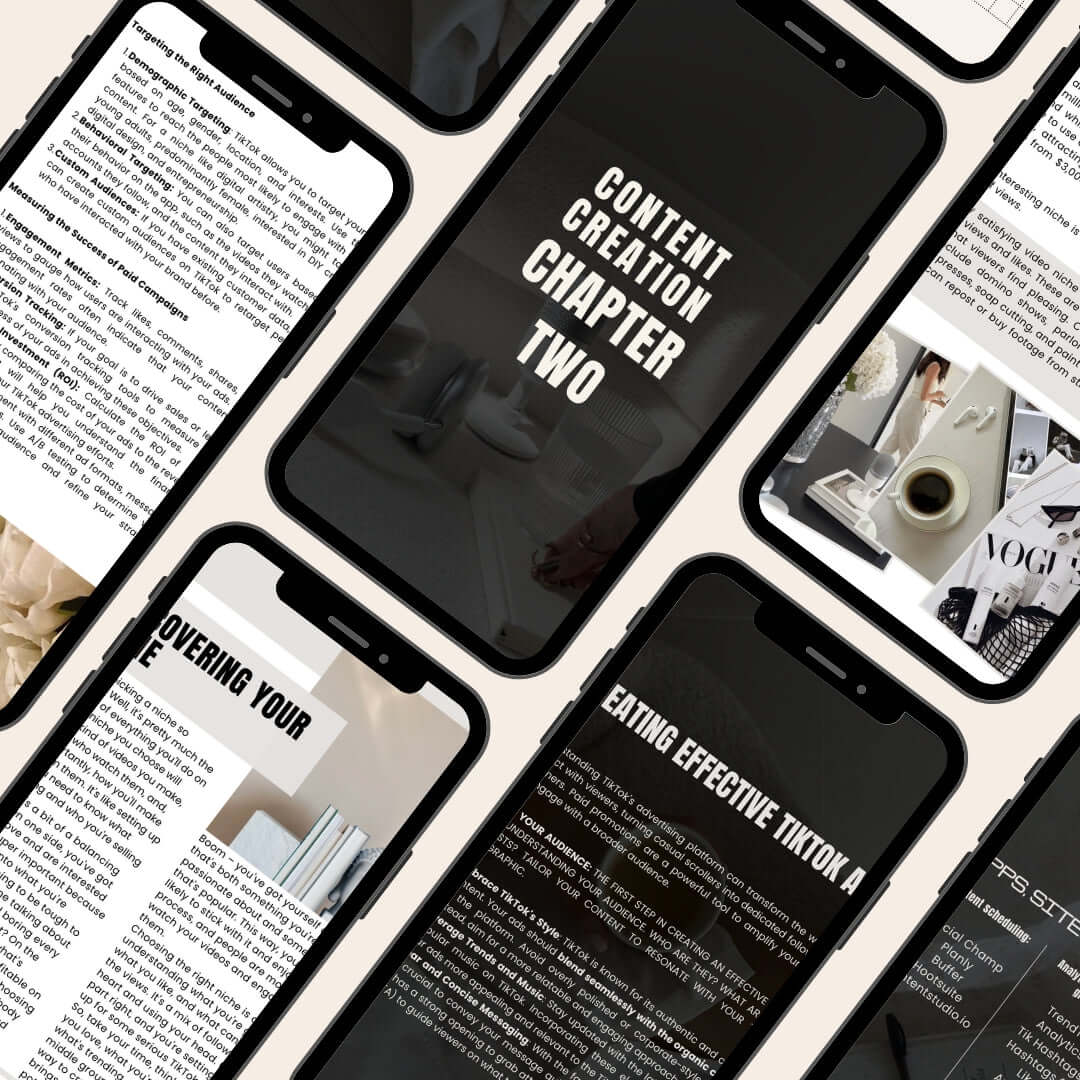 Inside the Faceless TikTok Guide with content planning and video ideas for lash artists and beauty entrepreneurs.
