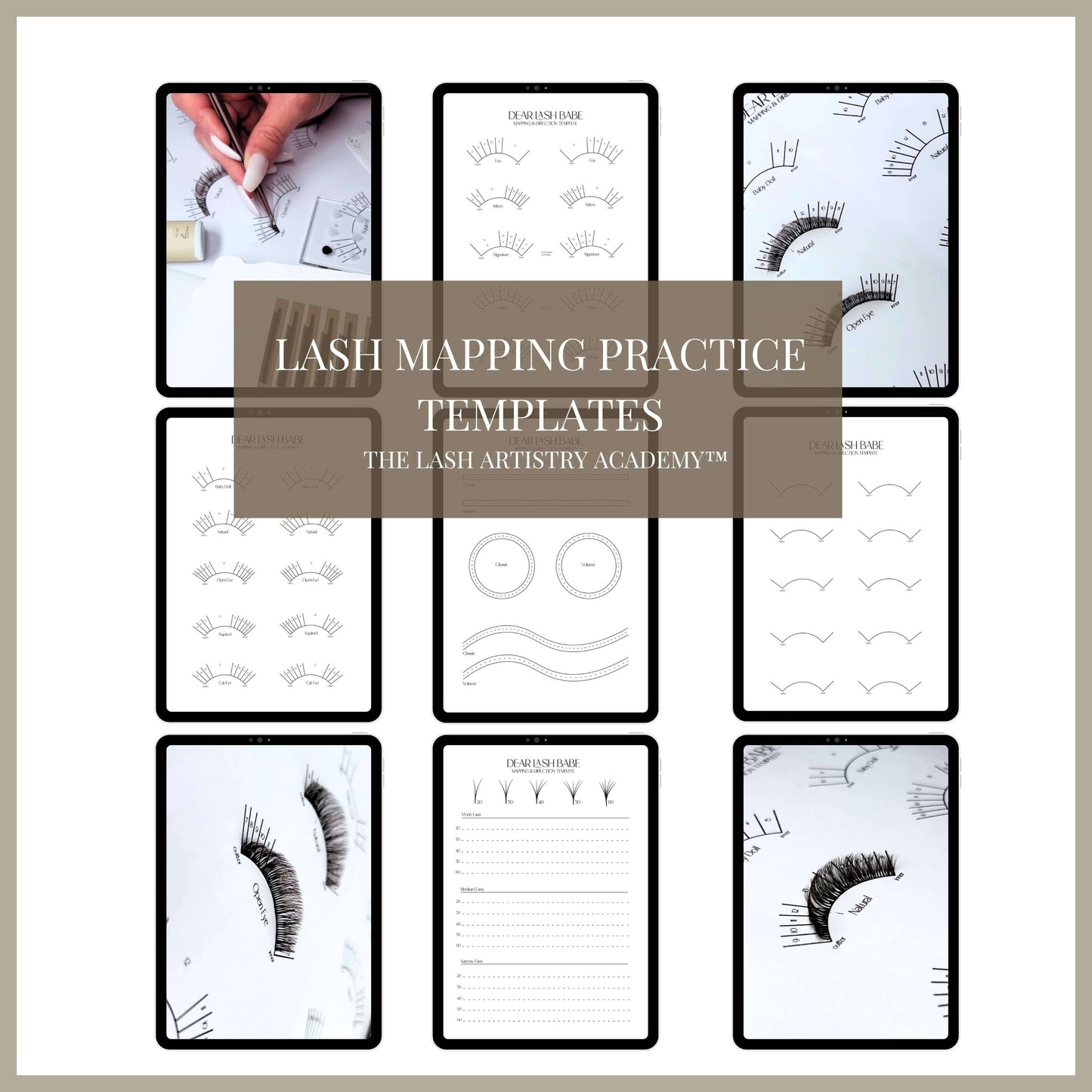 Digital learning modules included in the Lash Educator Online Course to support confident lash educators.