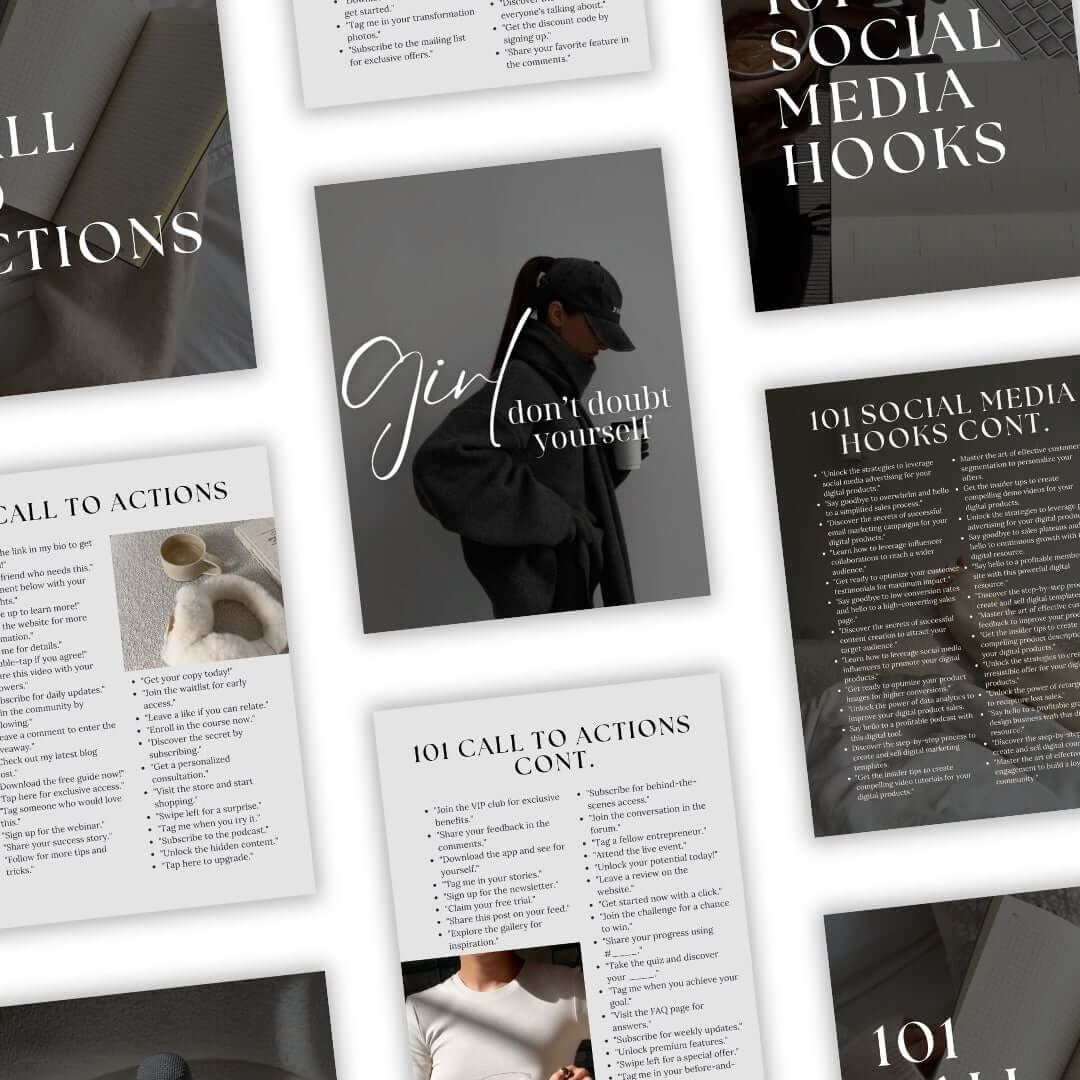 Editable templates included in the 100 Social Media Listing pack designed for beauty business owners.