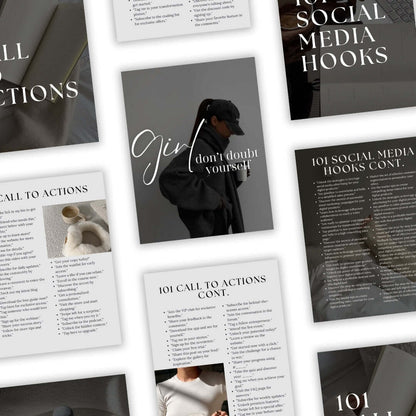 Editable templates included in the 100 Social Media Listing pack designed for beauty business owners.