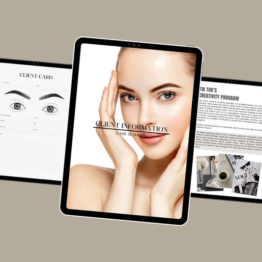Digital Client Forms by The Lash Artistry Academy designed for lash and beauty professionals to streamline client management.
