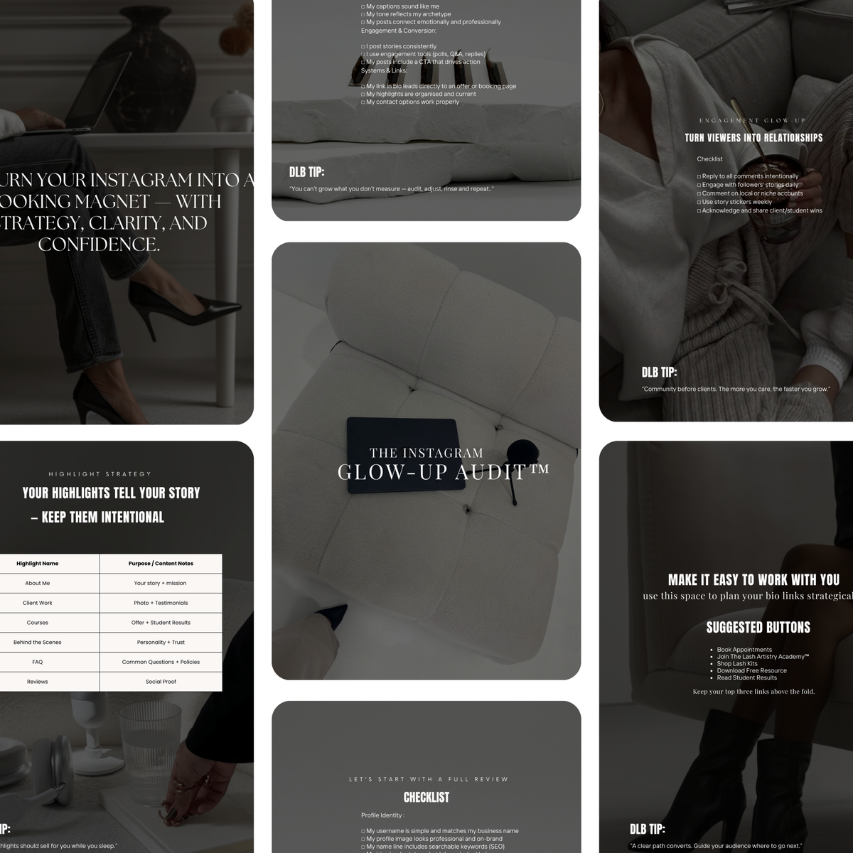 Instagram Audit & Optimisation Guide for Lash Artists Instagram profile strategy guide