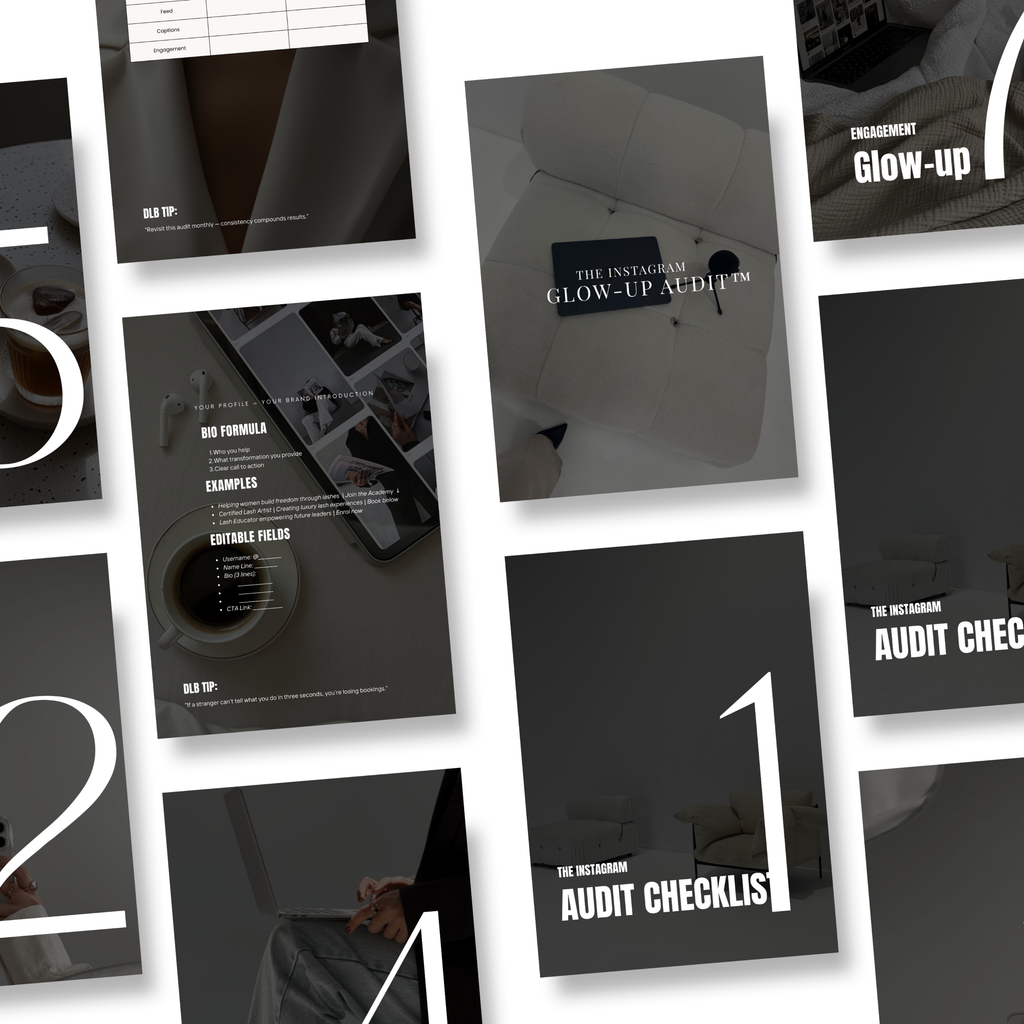 Instagram Audit & Optimisation Guide for Lash Artists Instagram branding strategy for lash businesses