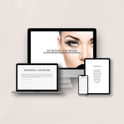 Beauty Business guide by The Lash Artistry Academy teaching lash artists how to build a successful beauty brand.
