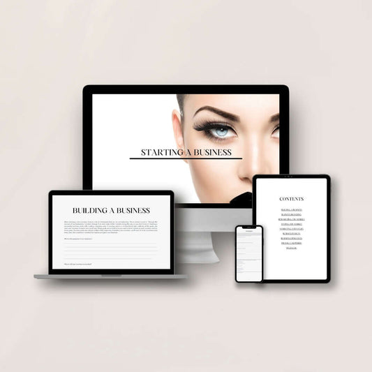 Beauty Business guide by The Lash Artistry Academy teaching lash artists how to build a successful beauty brand.