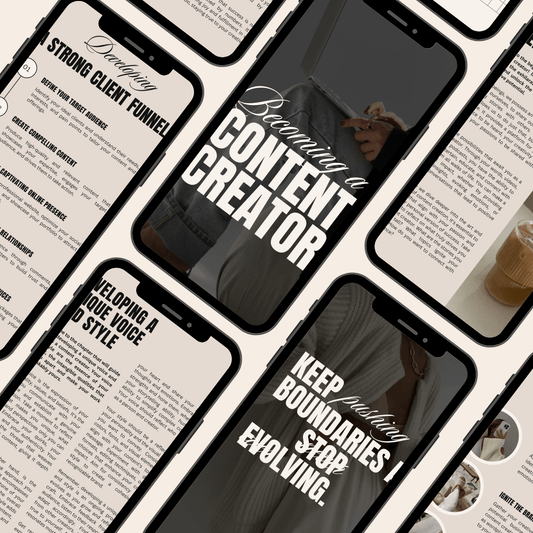 Becoming a Content Creator digital guide for social media success