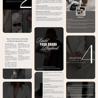 Inside the Build Your Brand Playbook showing step-by-step exercises to define your lash business mission and values.