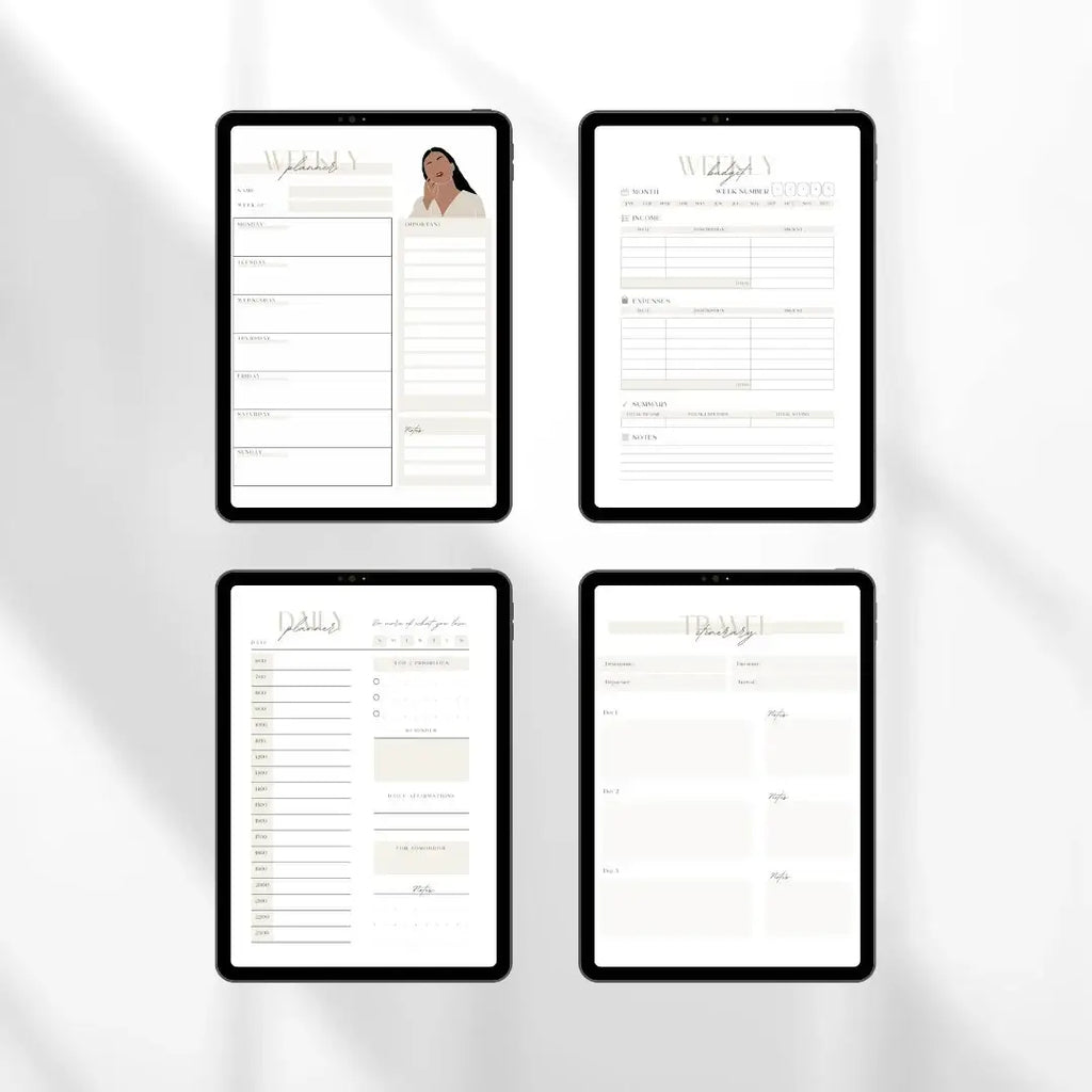 Digital Planner with interactive templates for effective time management and planning