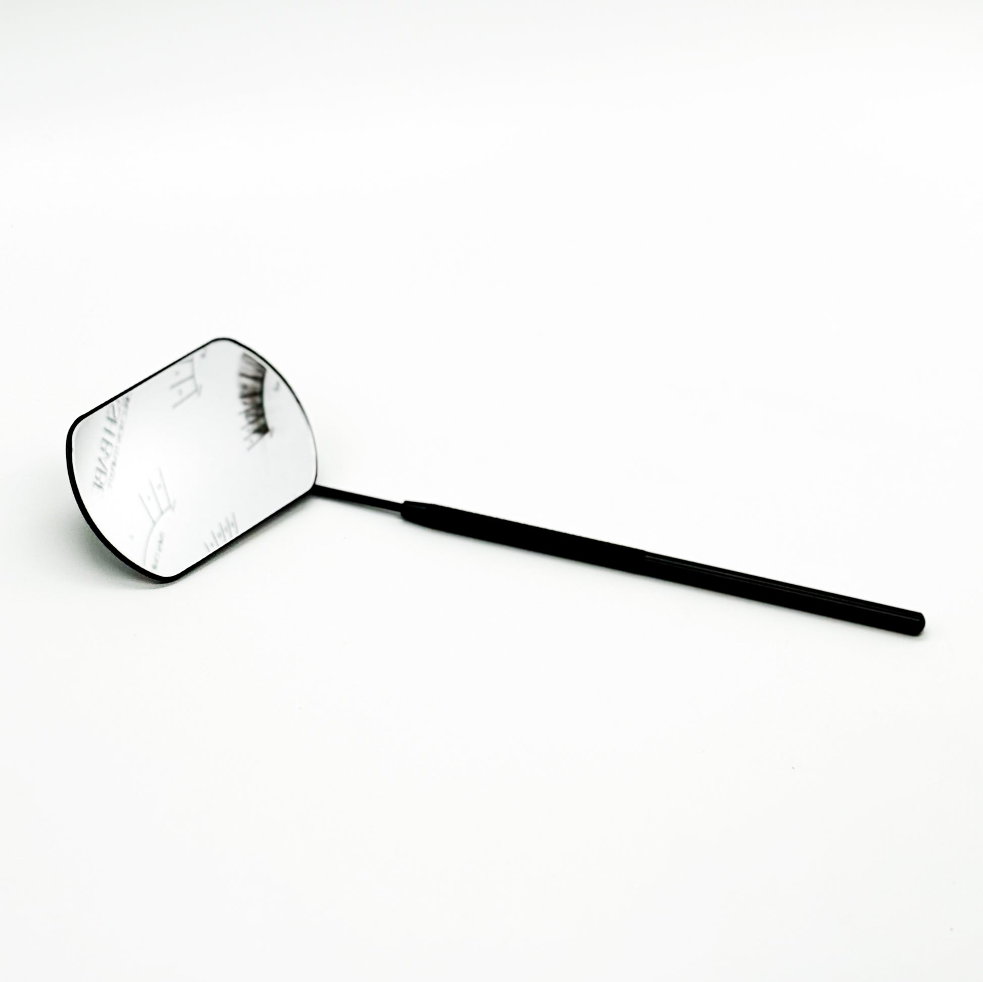 Close-up lash mirror used during eyelash extension sets