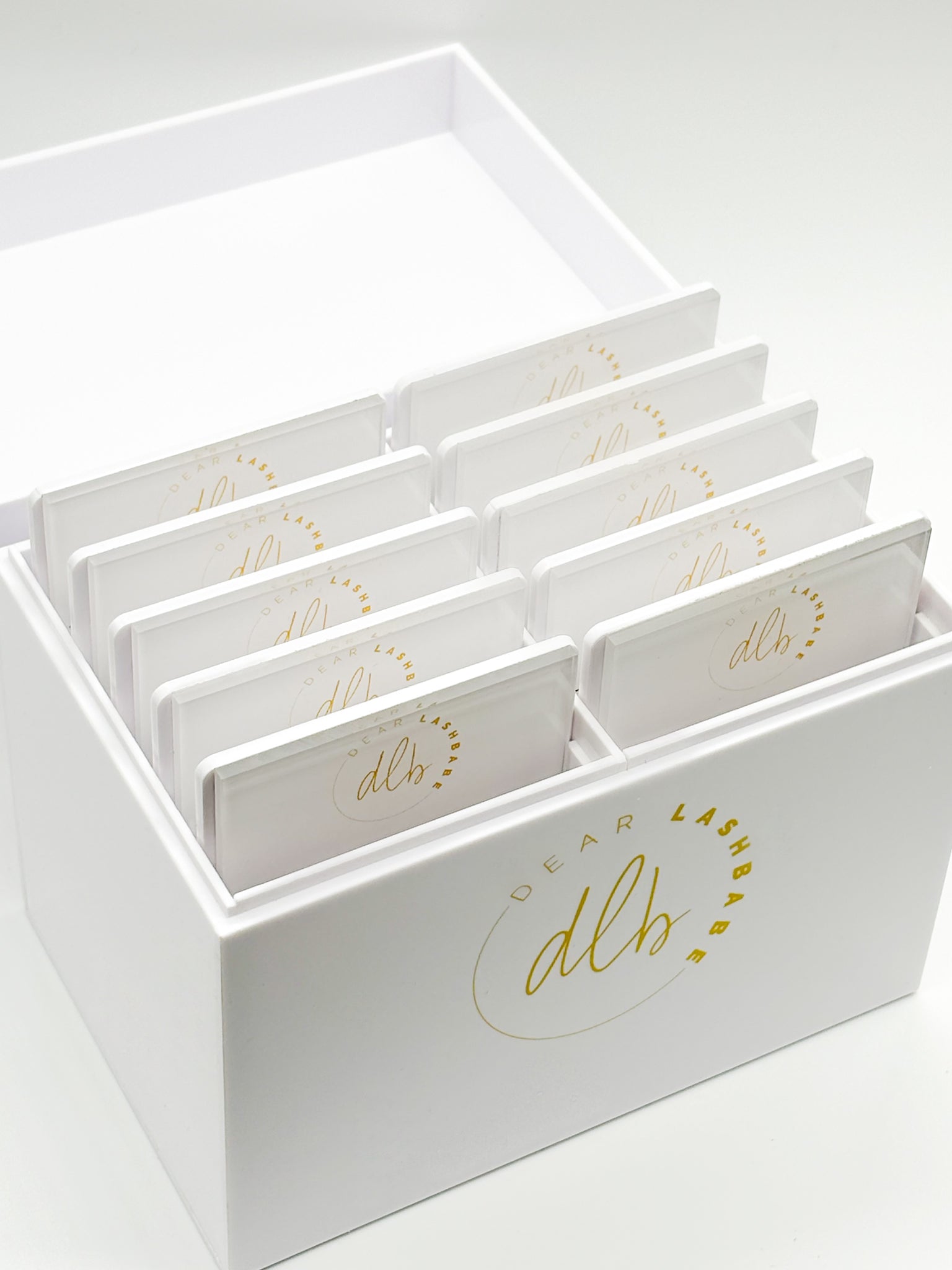 Eyelash extension lash box keeping tools and products secure