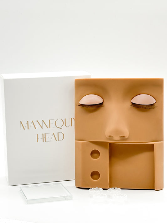 Mannequin head for lash training and practice application